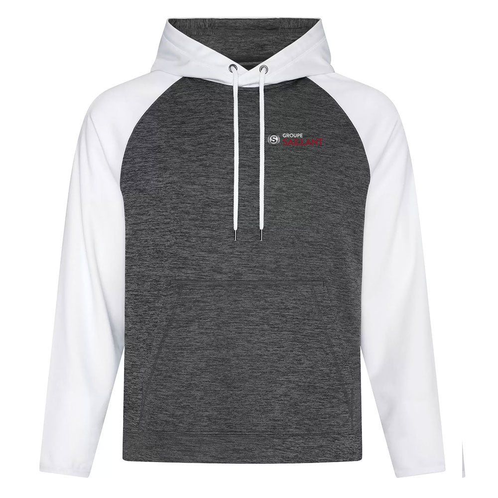 Chandail Chiné à capuchon en molleton deux tons dynamic pour homme - Groupe Saillant