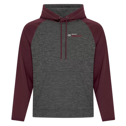 Chandail Chiné à capuchon en molleton deux tons dynamic pour homme - Groupe Saillant