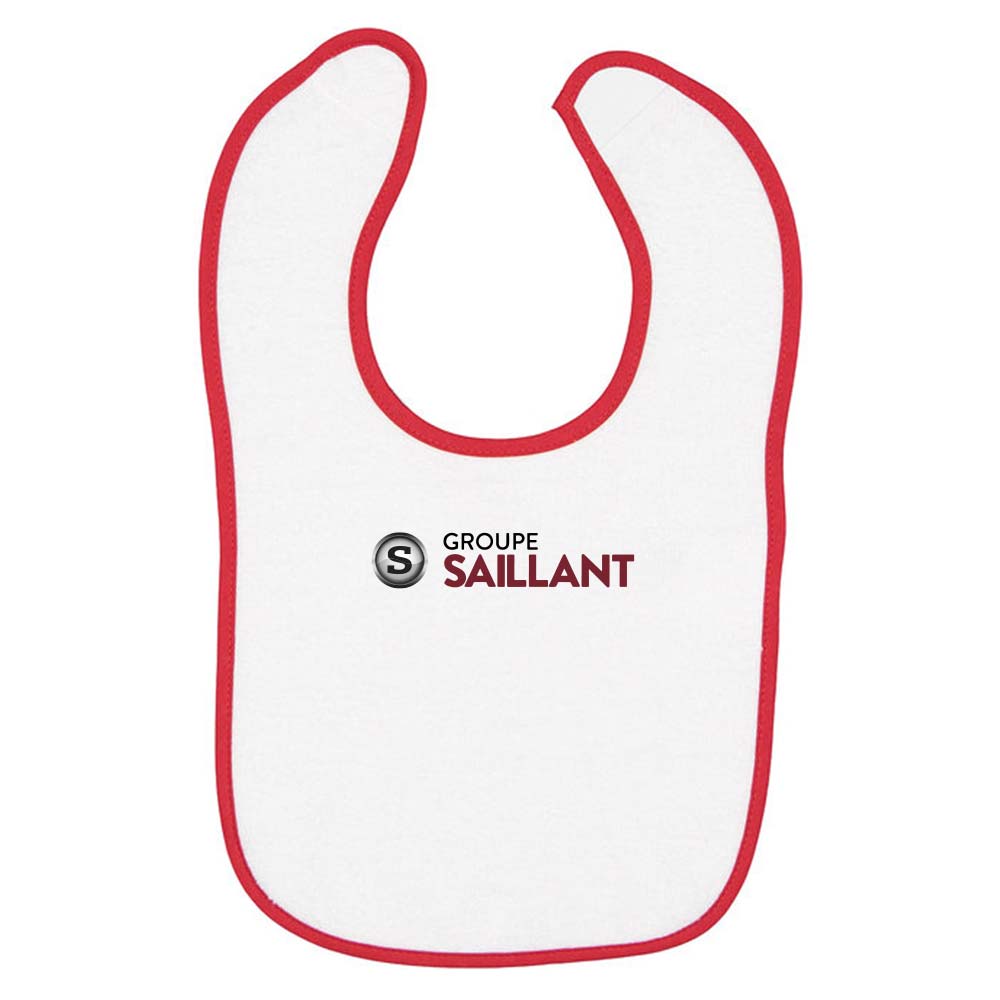 Bavoir à bordures contrastées Rabbit Skins pour bébé - Groupe Saillant