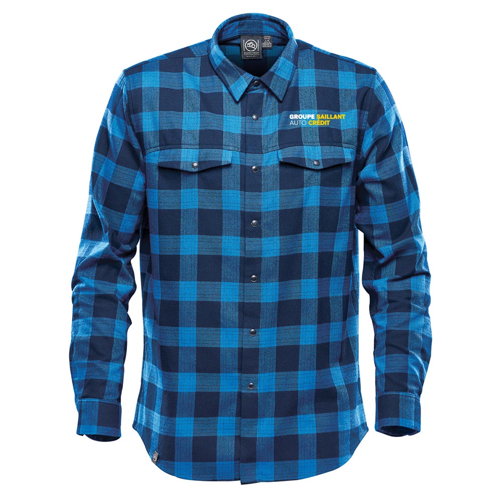 Chemise Logan à bouton-pression pour homme - Groupe Saillant Auto Crédit