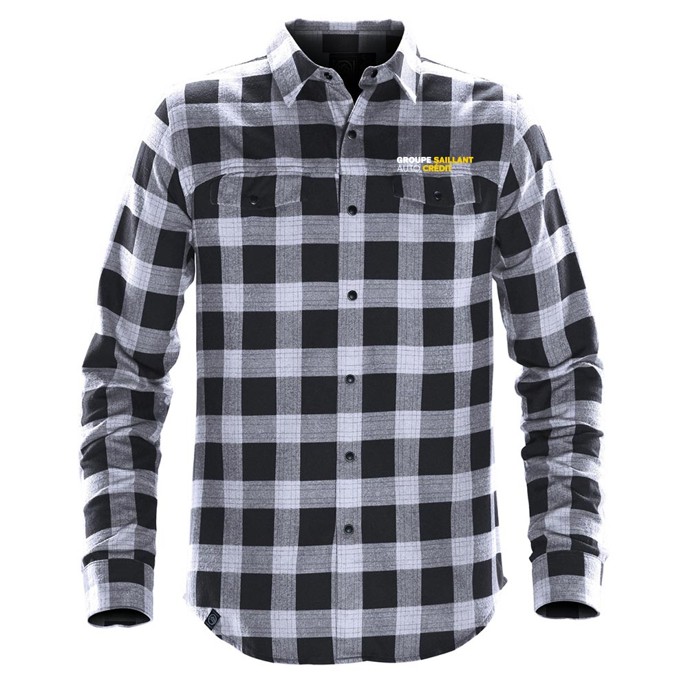 Chemise Logan à bouton-pression pour homme - Groupe Saillant Auto Crédit