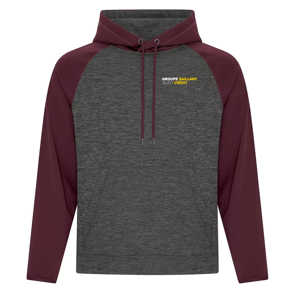 Chandail Chiné à capuchon en molleton deux tons dynamic pour homme - Groupe Saillant Auto Crédit