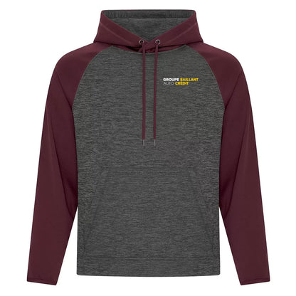 Chandail Chiné à capuchon en molleton deux tons dynamic pour homme - Groupe Saillant Auto Crédit