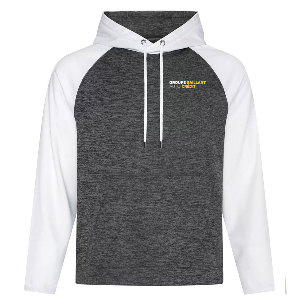 Chandail Chiné à capuchon en molleton deux tons dynamic pour homme - Groupe Saillant Auto Crédit