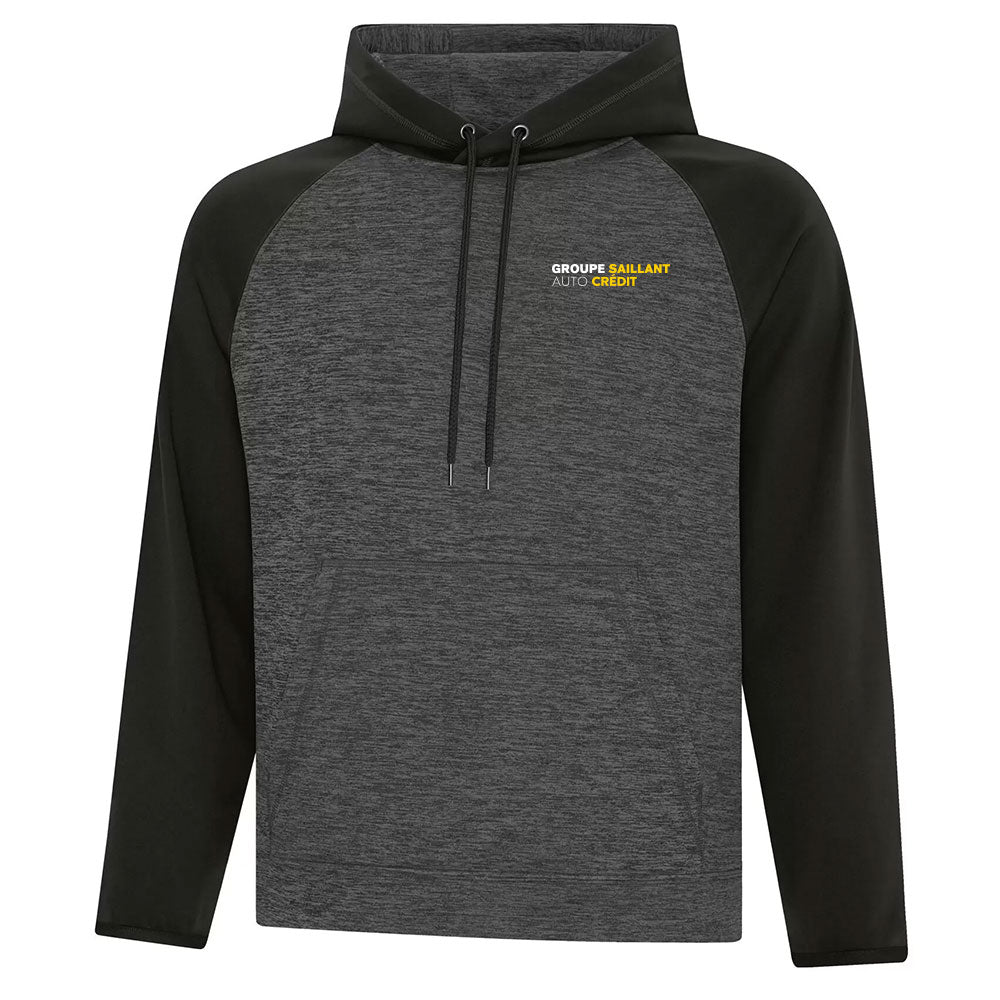 Chandail Chiné à capuchon en molleton deux tons dynamic pour homme - Groupe Saillant Auto Crédit