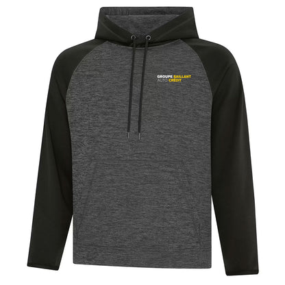 Chandail Chiné à capuchon en molleton deux tons dynamic pour homme - Groupe Saillant Auto Crédit