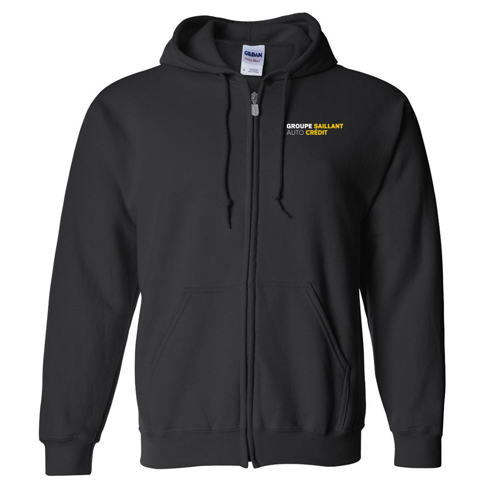 Molleton à capuchon avec zip pour homme - Groupe Saillant Auto Crédit