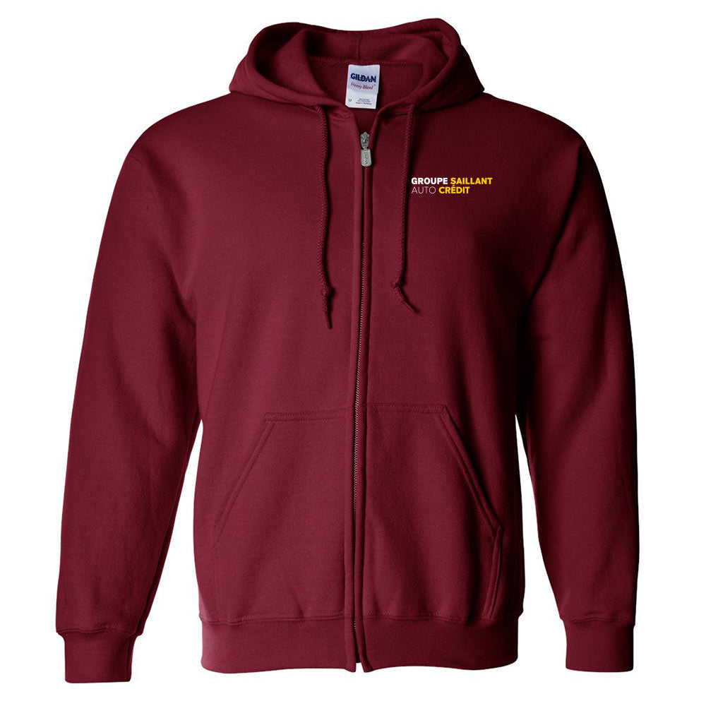 Molleton à capuchon avec zip pour homme - Groupe Saillant Auto Crédit