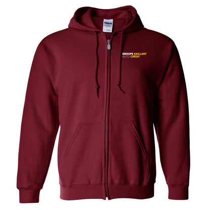Molleton à capuchon avec zip pour homme - Groupe Saillant Auto Crédit